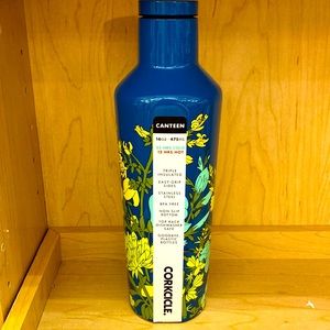Brand new Corkcicle 16 oz Wildflower Blue canteen